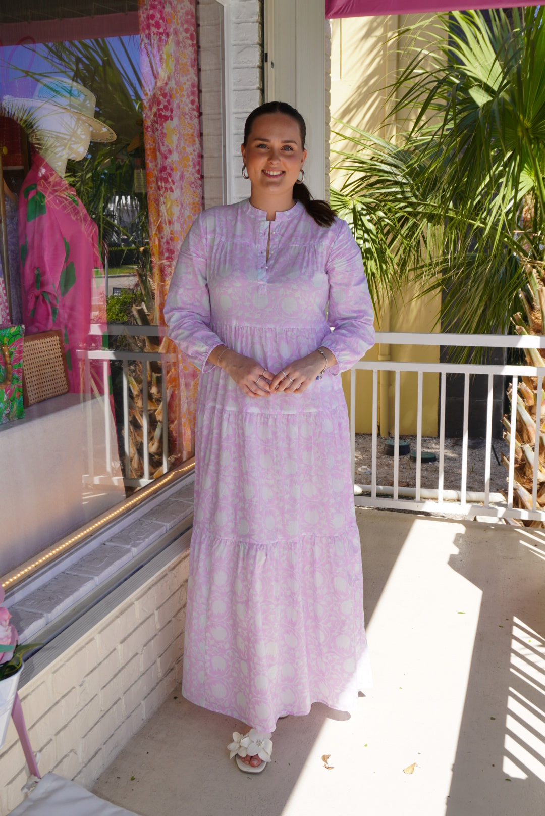 Boho Long Dress Cotton Candy Violet  Just Darviny