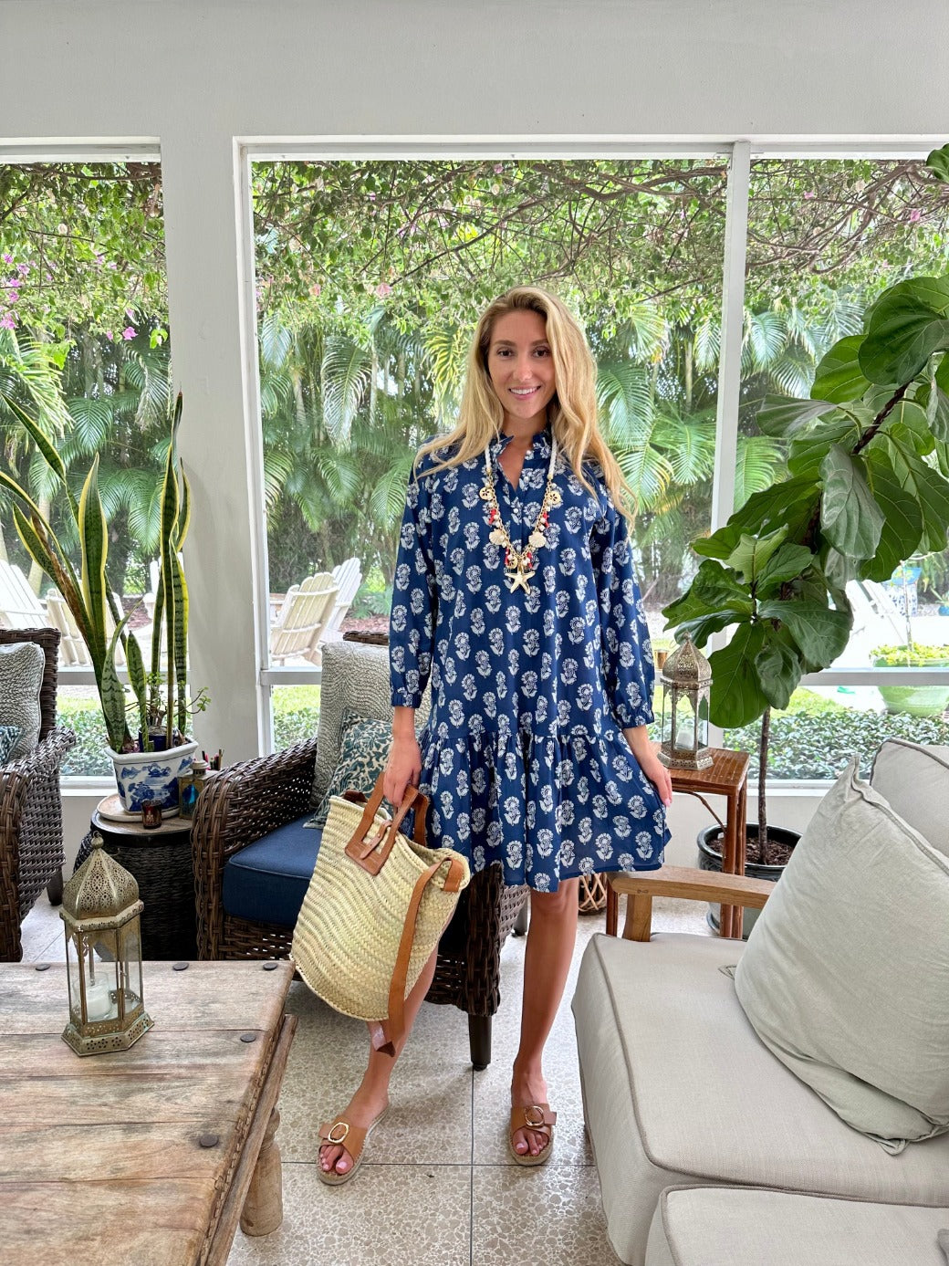 Megan Dress Poppy Blue