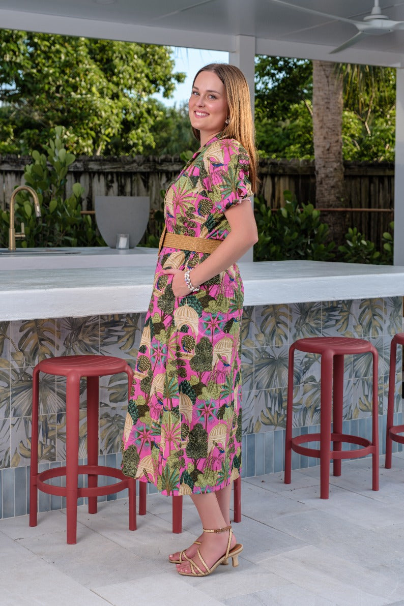 Alexandra Dress Vibrant Peacock