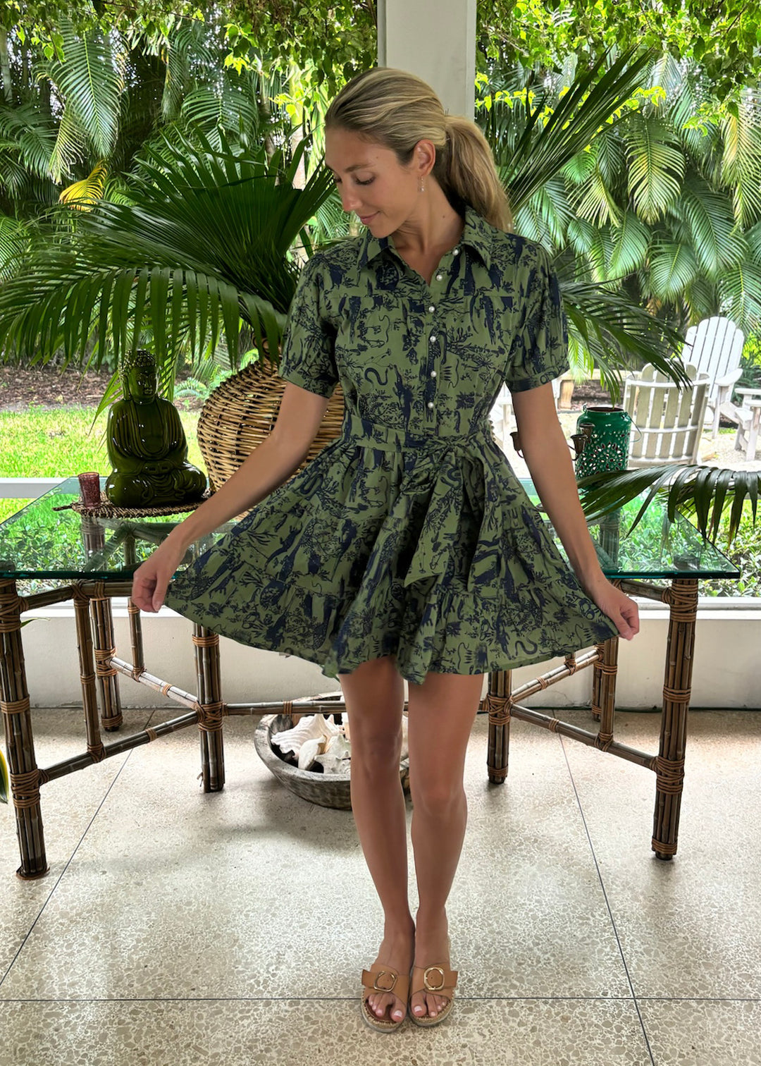 Georgia Delray Dress Bayou Crocodile