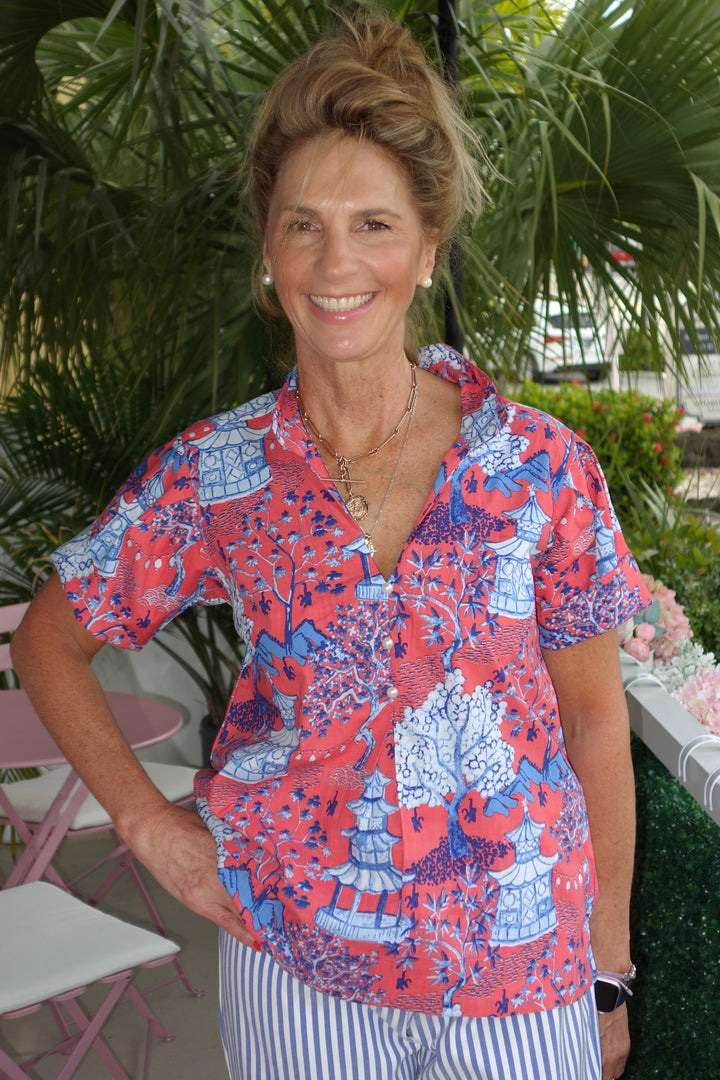 Kristina Top Shanghai Red