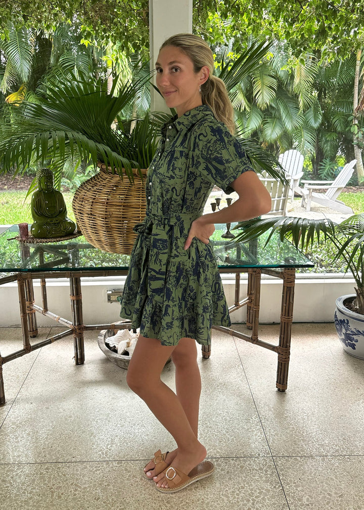 Georgia Delray Dress Bayou Crocodile