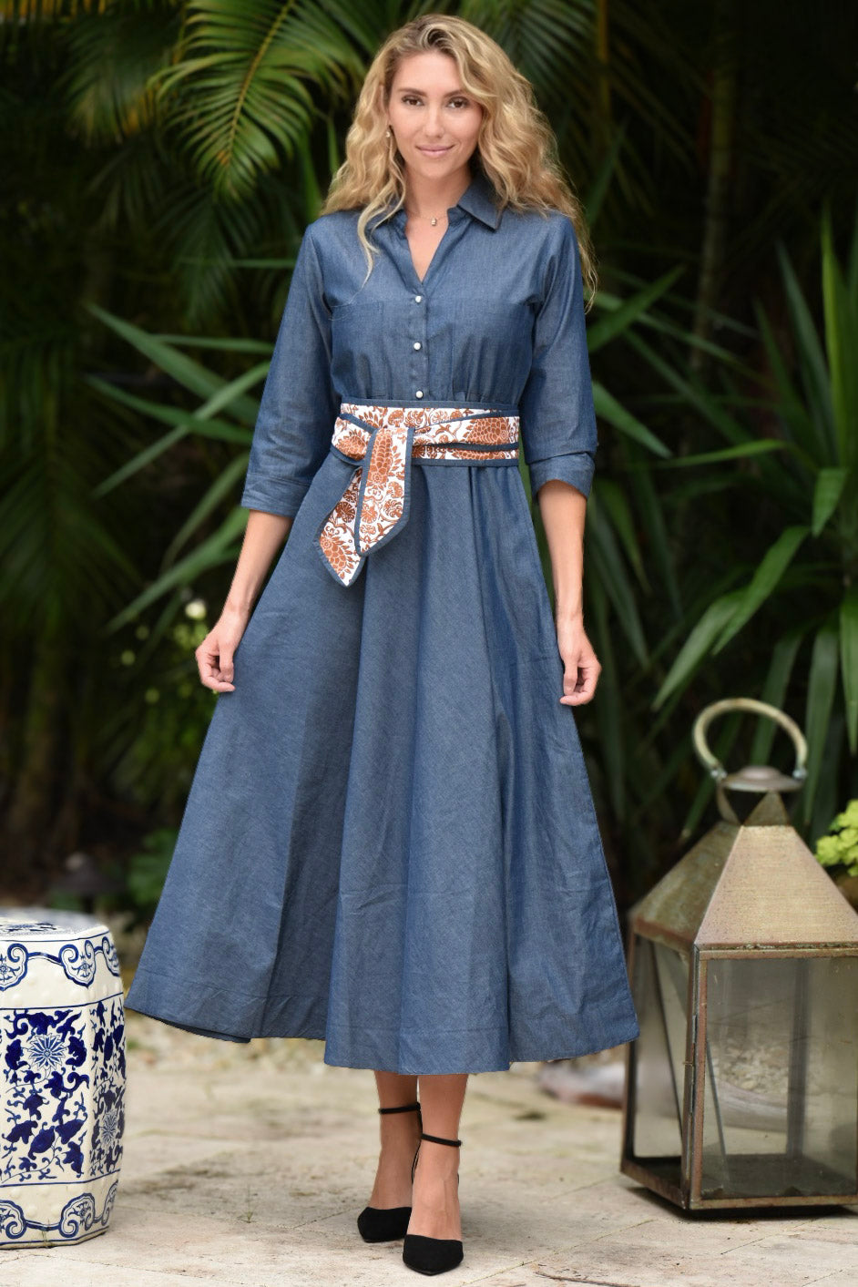 desert blue dress Joyfolie Women's Nerina Dress in Dusty Blue, Extra Extra Small