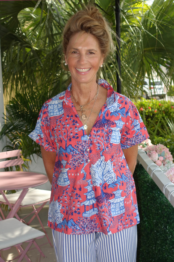 Kristina Top Shanghai Red