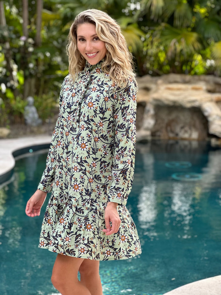 Victoria Dress Floral Sage