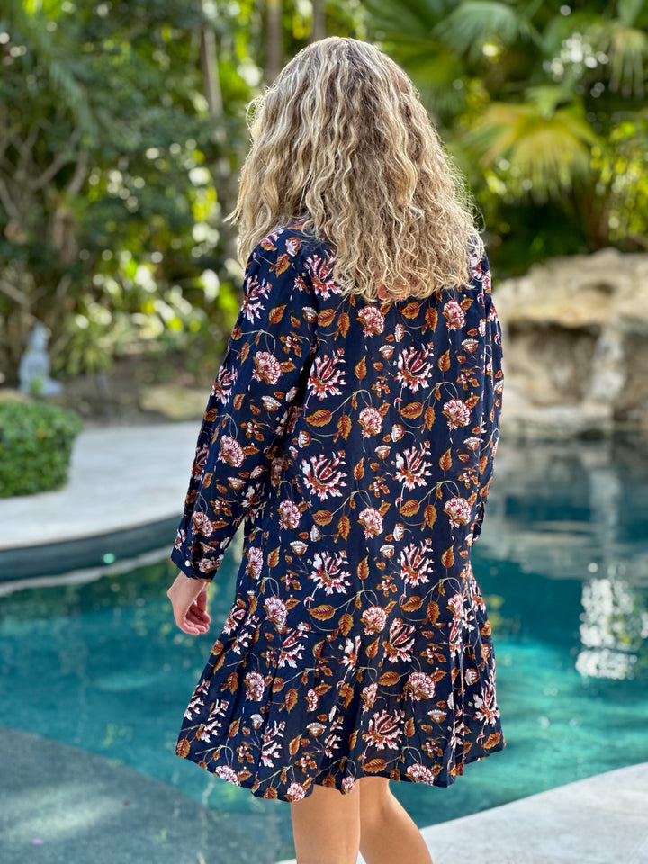 Victoria Dress Charleston Floral Navy