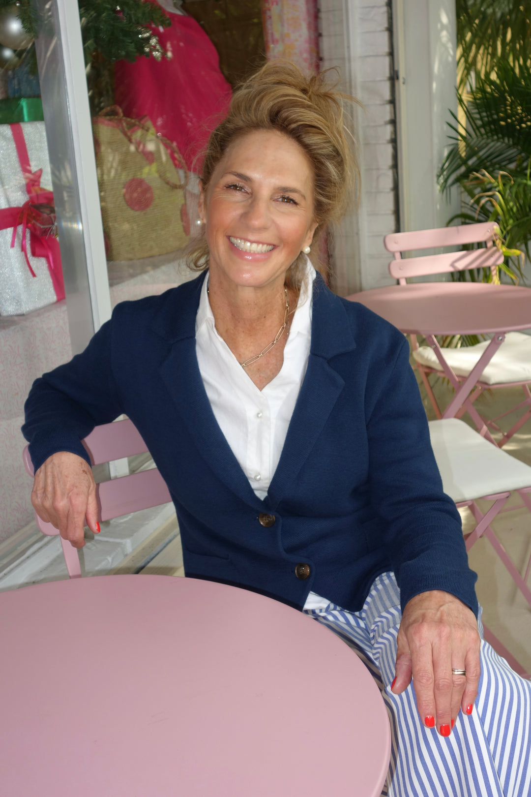 Tilly Classic Knit Blazer Navy