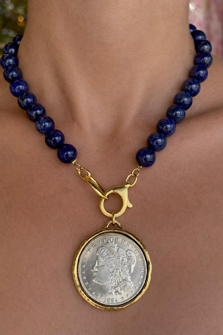 Azure Coin Necklace