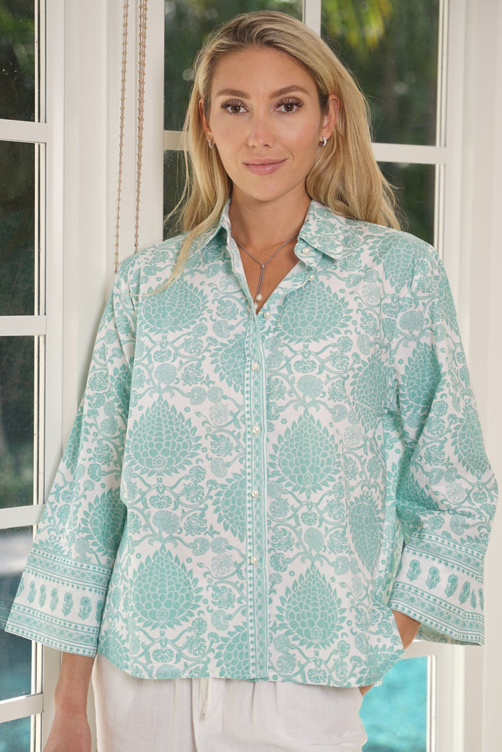 Boho Shirt Tobacco Leaf Sage