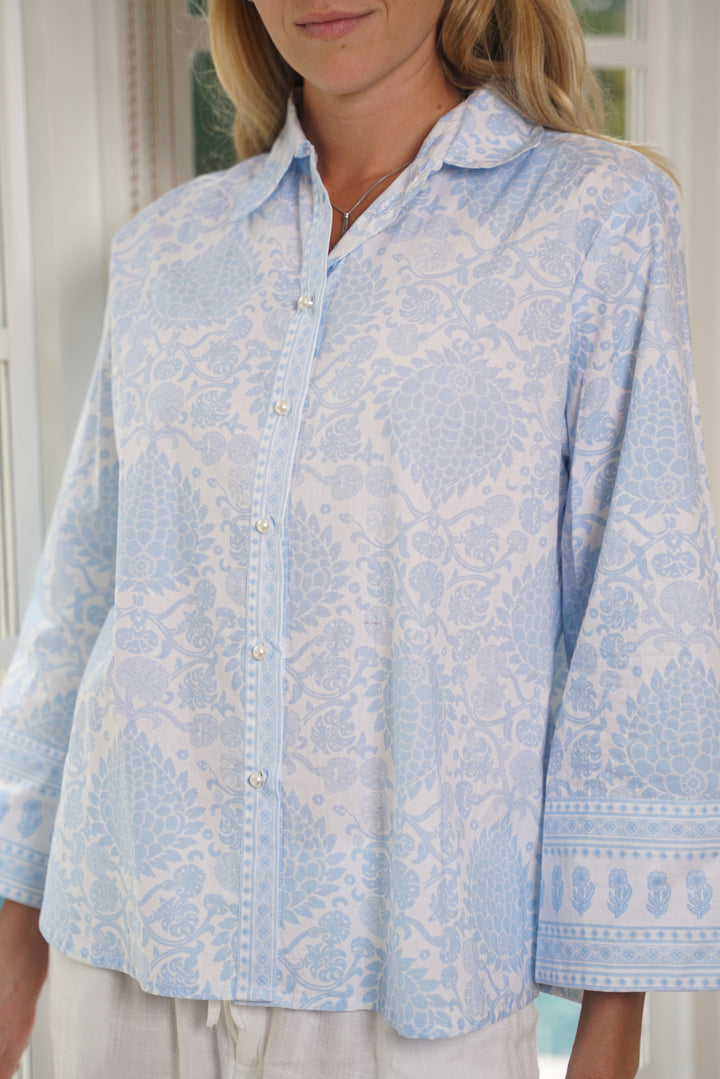 Boho Shirt Tobacco Leaf Sky