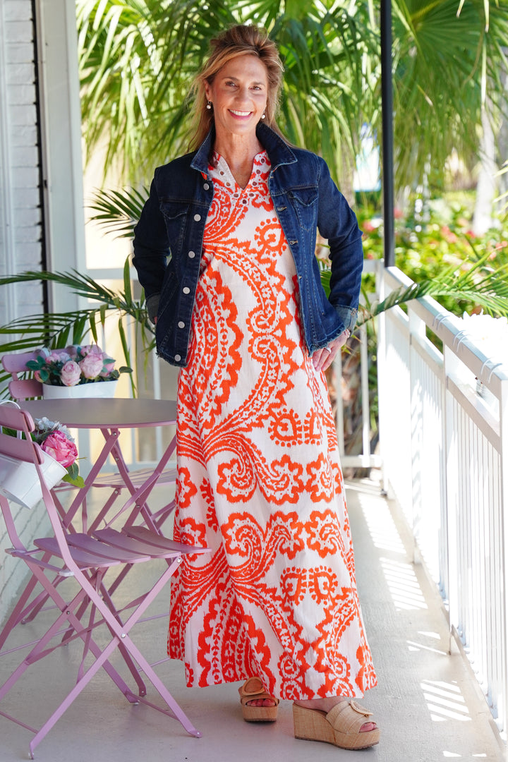 Goa Dress Fire Ikat