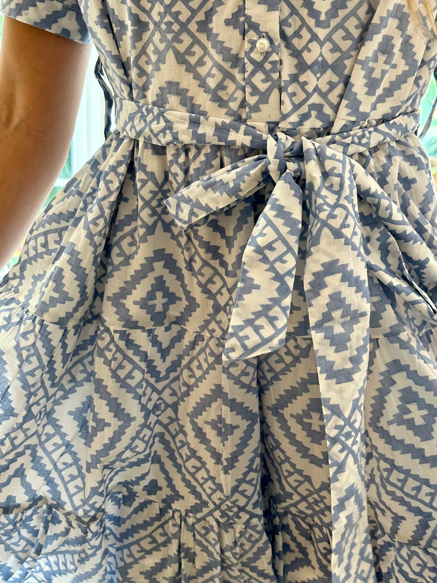 Ibiza Short Dress Tribal Denim