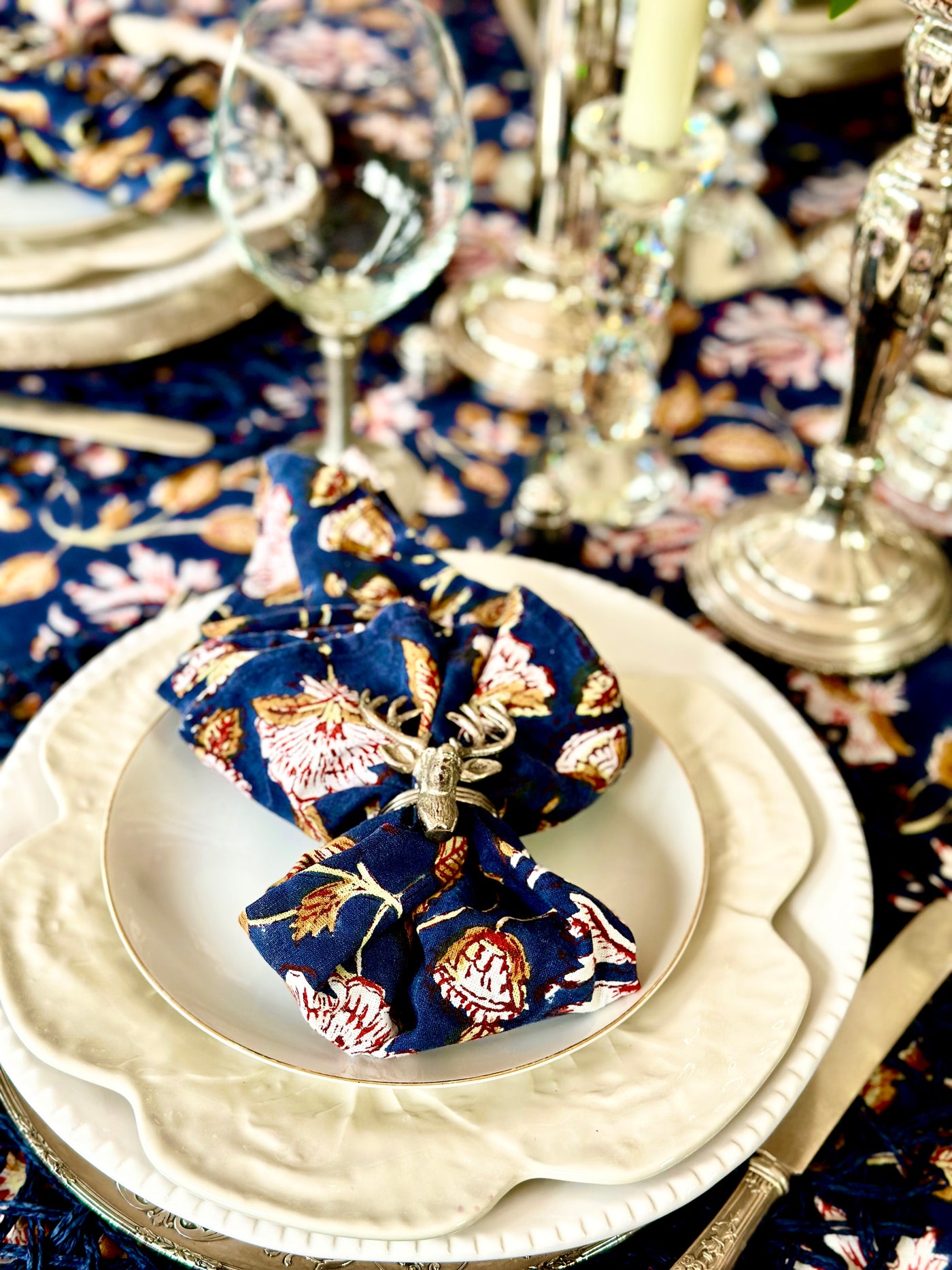 Charleston Blue Tablecloth