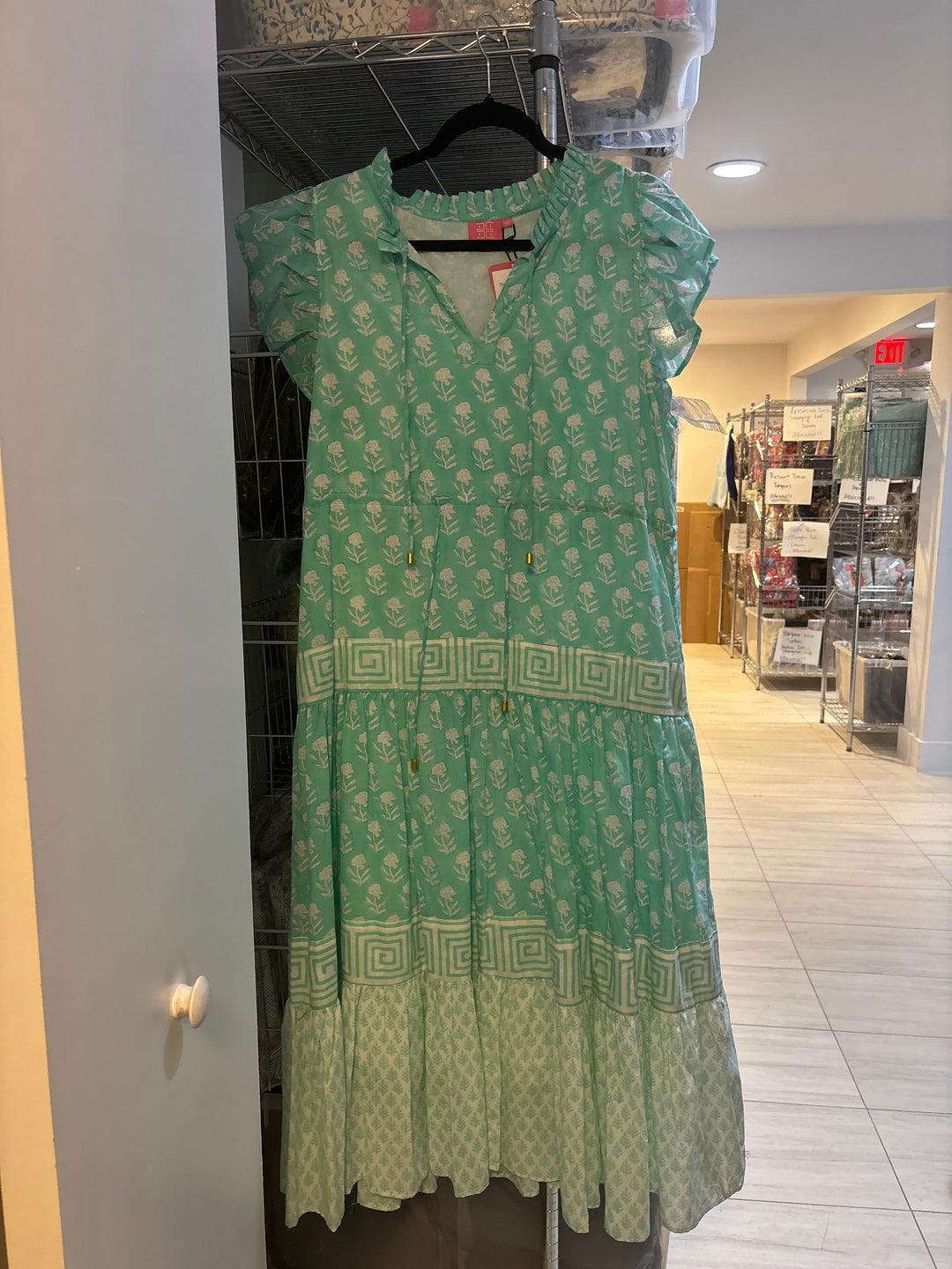 Jennifer Dress Aqua Sample