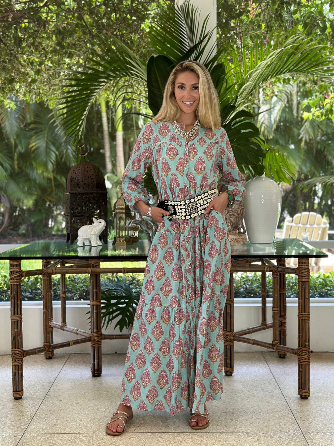 Boho Long Dress Bahama Sea Just Darviny Boho Long Dress Bahama Sea Just Darviny