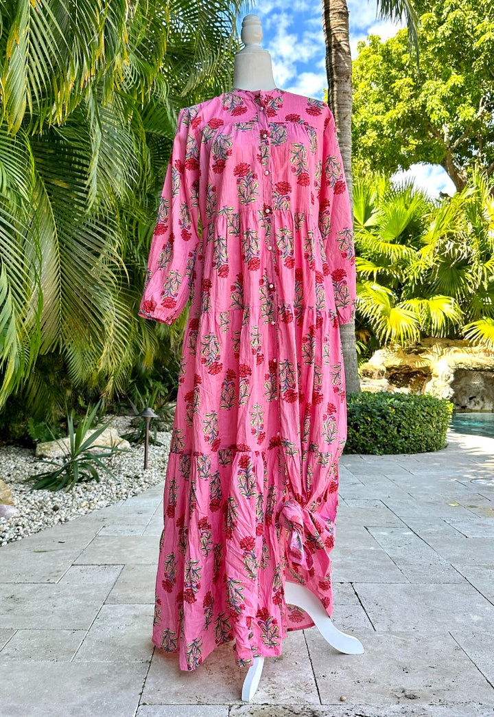 Boho Summer Long Dress Desert Rose