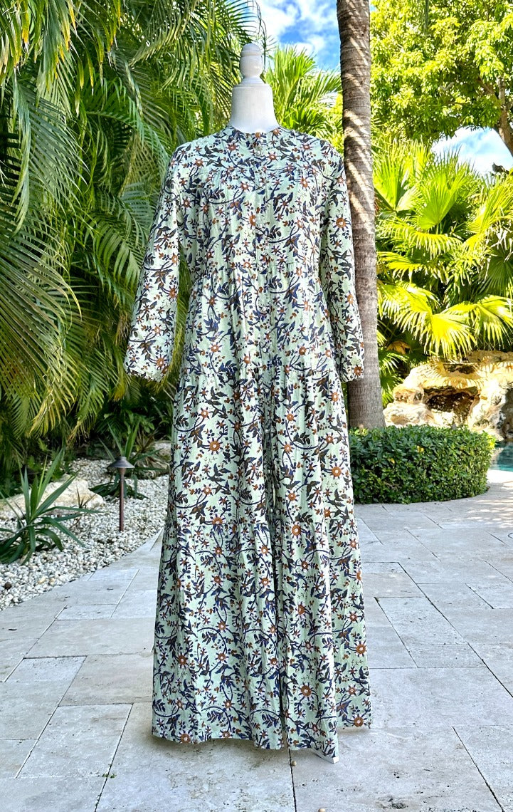 sage boho maxi dress Flowy Sage Green Maxi Dress with Cape | Beach Wedding Guest & Resort Wear