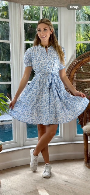 Ibiza Short Dress Love French Blue