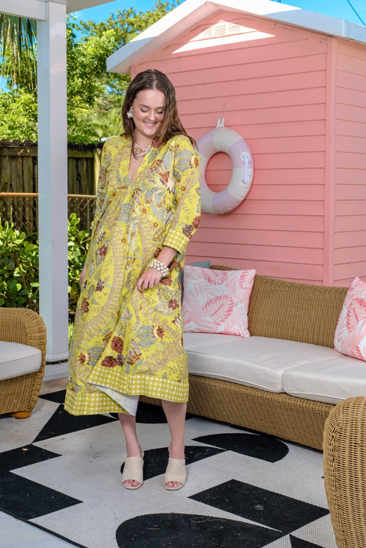 Karolina Dress Citron Floral – Just Darviny