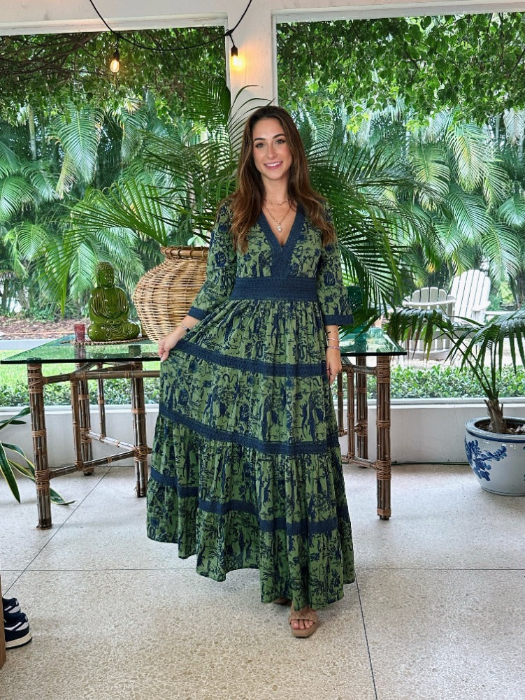 azize dress Aziza Long Dress Bayou Crocodile