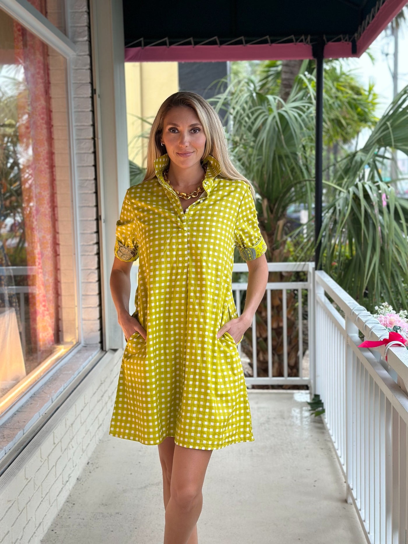 Charlotte Dress Citron Check