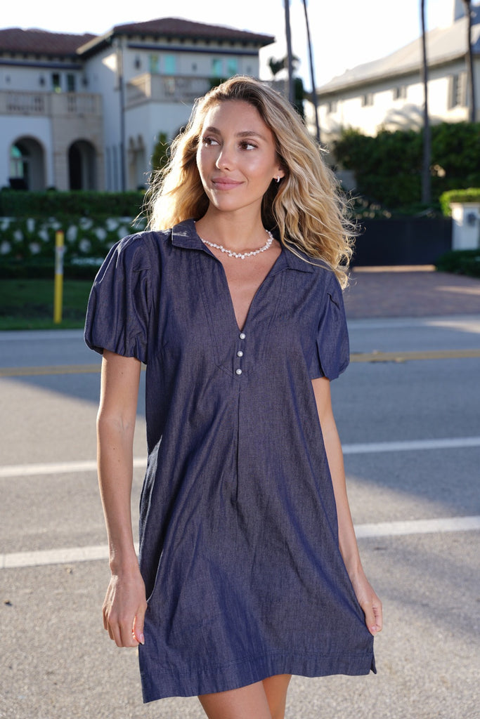 white christmas dresses Virginia Dress Denim