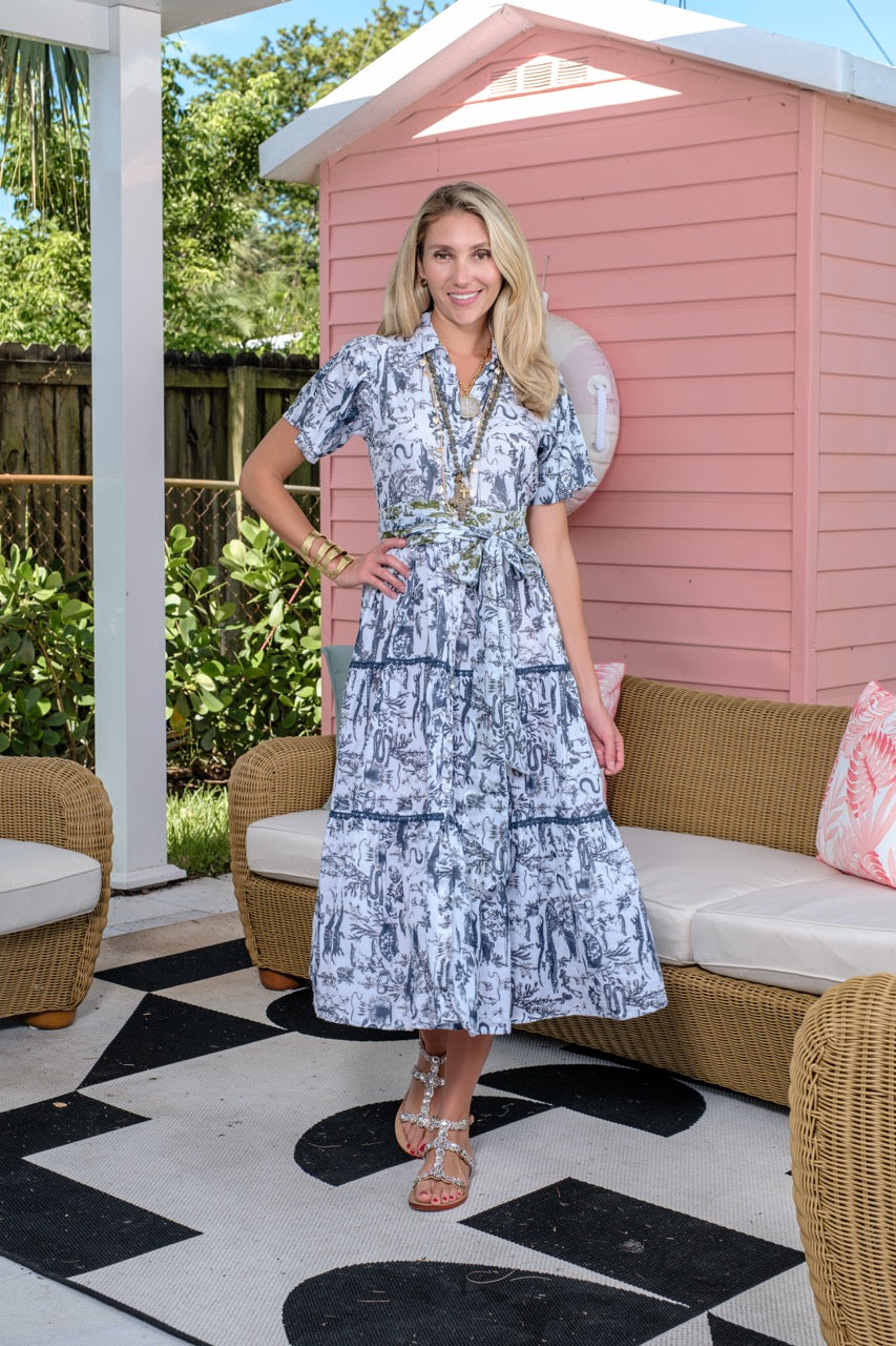 blue bayou dress Flamenco Dress with Sleeves