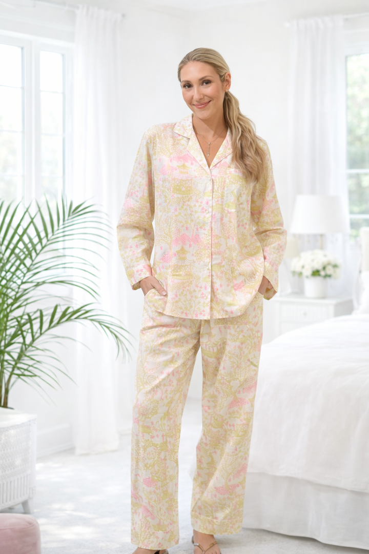 Long Pajama Set Shanghai Pink