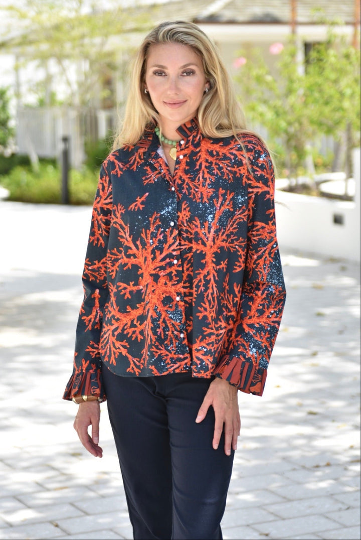 Paris Shirt Navy Coral