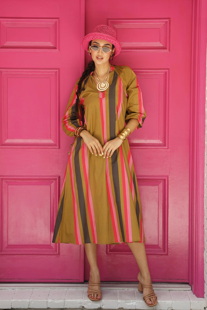 St. Tropez Dress Ember Stripe