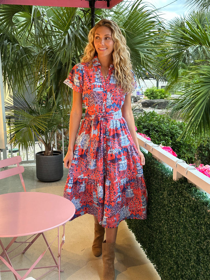 Kristina Dress Shanghai Red