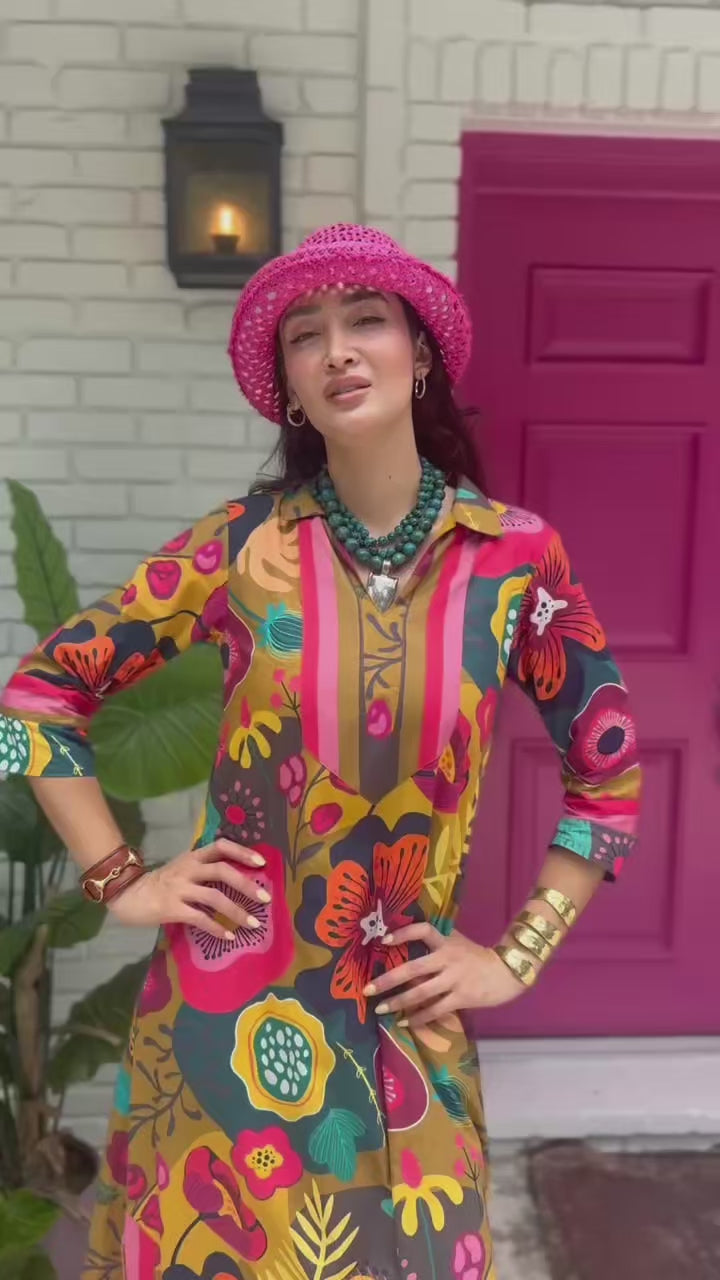 Darviny Kaftan Fall Blossom