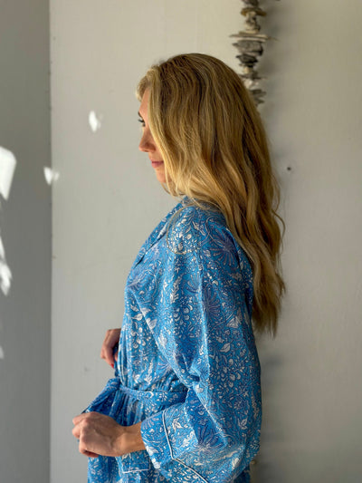 Kimono (Long) - Blue Blossom