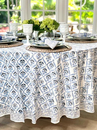 Dreams in Blue Tablecloth