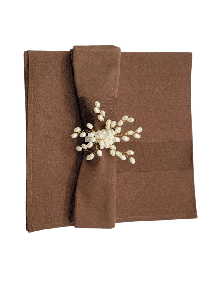 Chocolate Sateen Cotton Napkin - Set Of 4