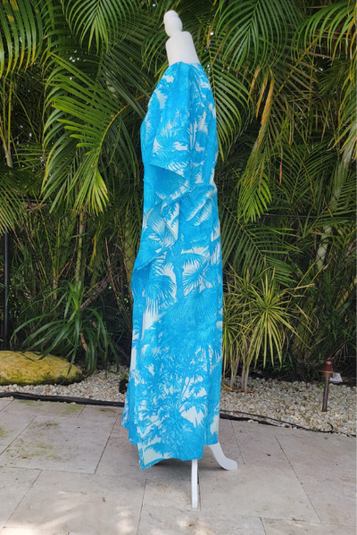 Kaftan - Light Blue Palm