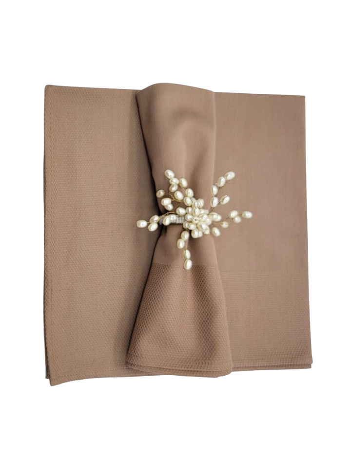 Taupe Sateen Cotton Napkin - Set Of 4