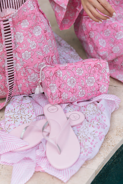 Pink Blossom Makeup & Travel Bags