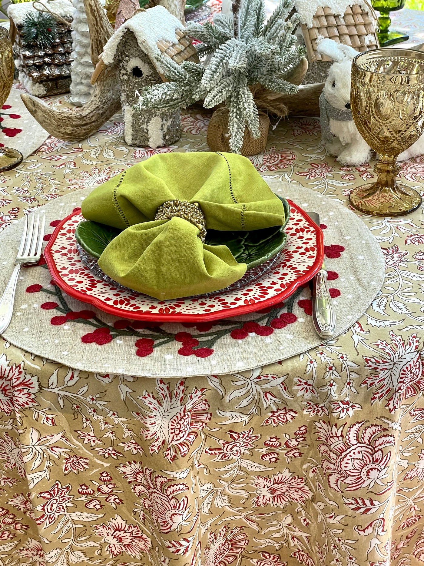 The Candy Cane Tablecloth