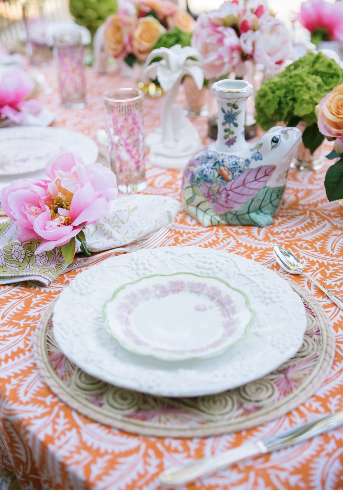 The Marrakech in Orange Creamsicle Tablecloth