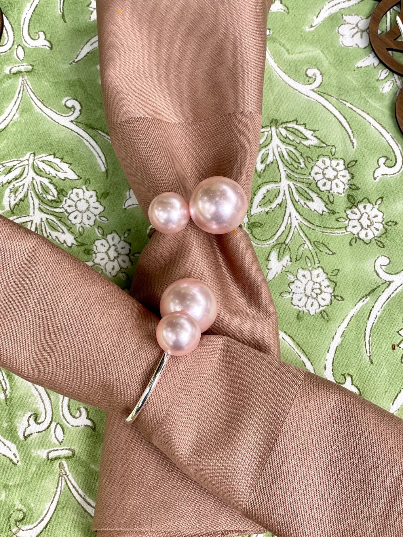 Pink Pearl Napkin Rings
