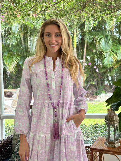 Boho Dress - Cotton Candy violet
