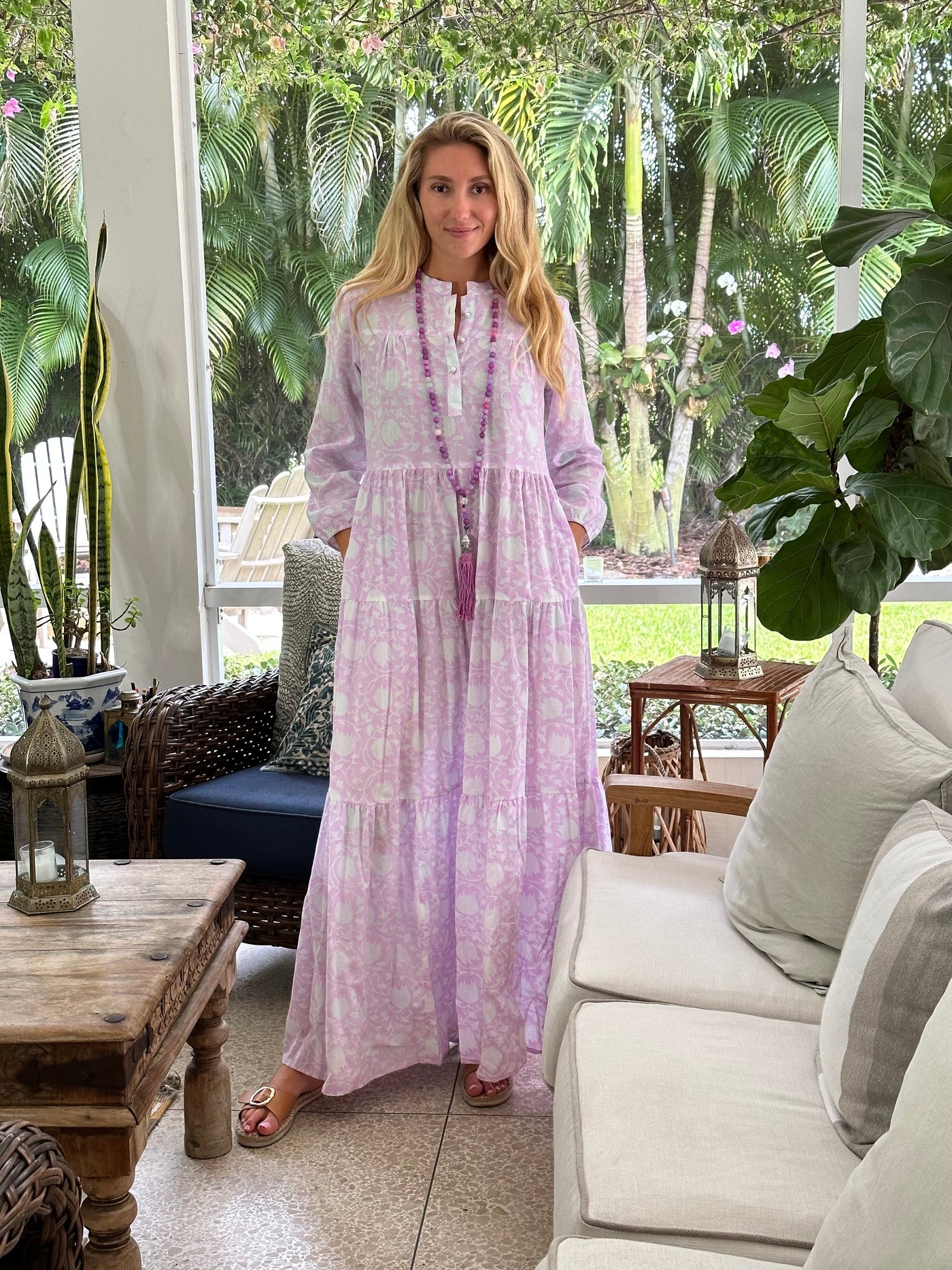 Boho Dress - Cotton Candy violet